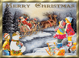 Brokatowa kartka z Mikołajem Boże Narodzenie